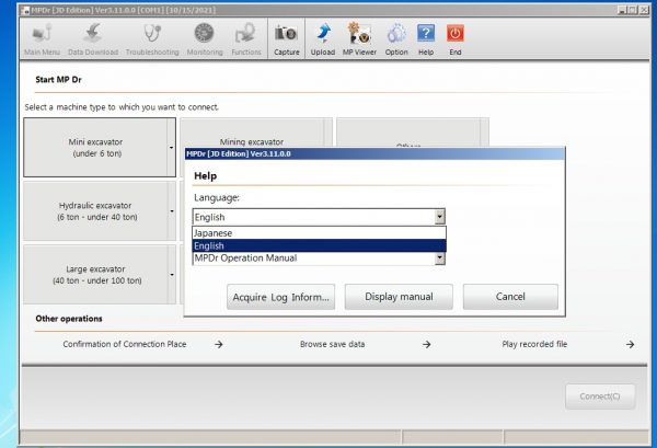 Hitachi Construction Machinery MPDr Ver 3.11.0.0 02.2021 Diagnostic Software 5