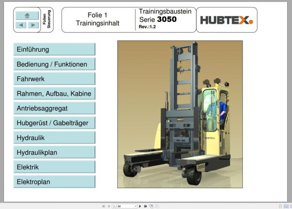Hubtex Forklift Service and Part Manual DVD 11