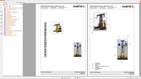 Hubtex Forklift Service and Part Manual DVD 5