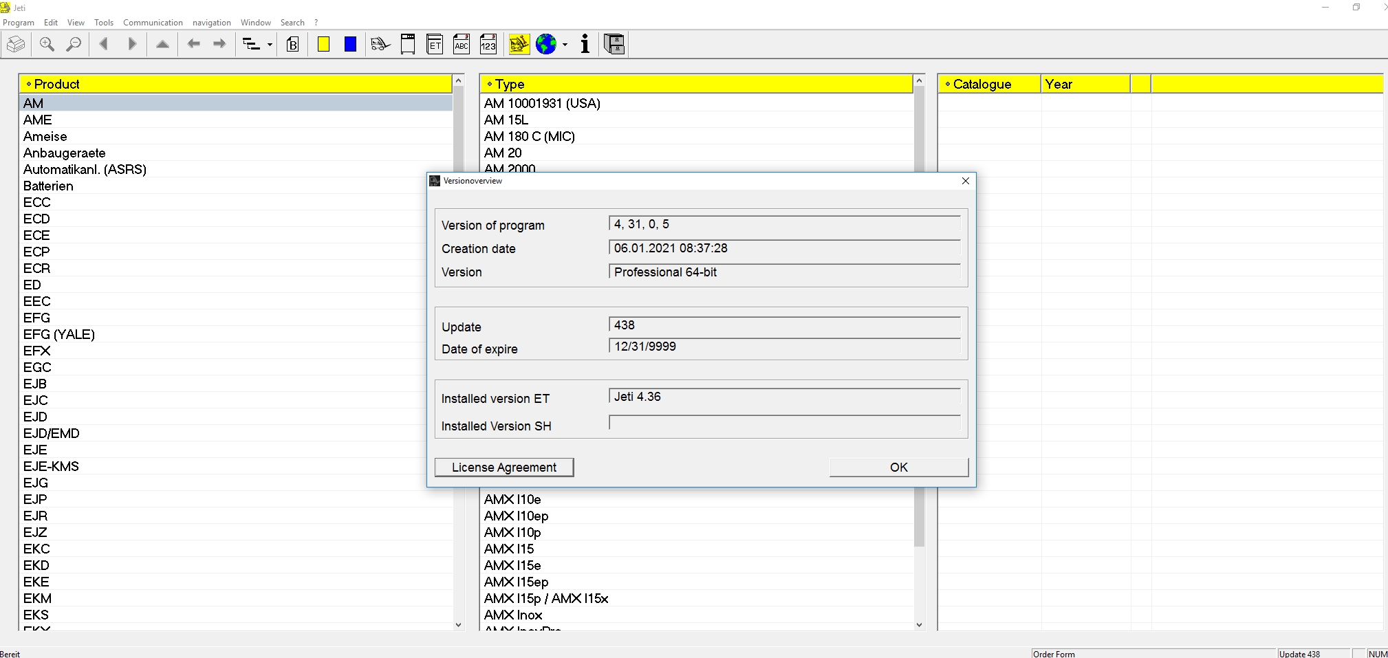 JUNGHEINRICH JETI ForkLift ET v4.36 Updated 438 02.2021 Spare Parts Catalog Full Instruction 1