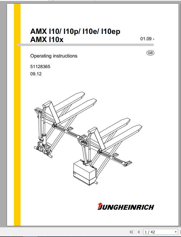 Jungheinrich Forklift AMX I10 I15 Operating Instructions 1