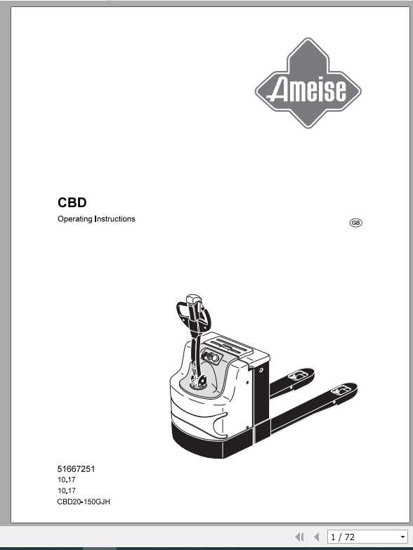 Jungheinrich Forklift CBD20 150GJH Operating Instructions 1