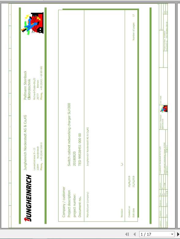 Jungheinrich Forklift Charger Network SLH300 Electric Hydraulic Schematic 1