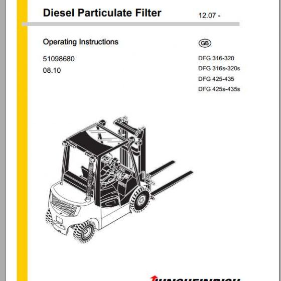 Jungheinrich Forklift DFG 660 670 680 690 Operating Instructions