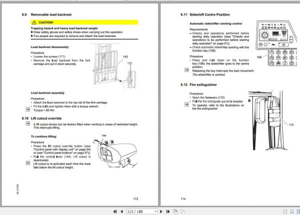 Jungheinrich Forklift DFGTFG 316s 320s Operating Instructions 3