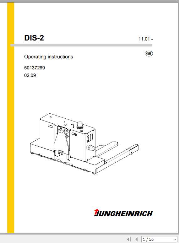 Jungheinrich Forklift DIS 2 Operating Instructions 1