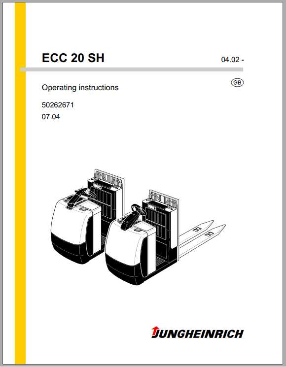 Jungheinrich Forklift ECC 20SH Operating Instructions 1