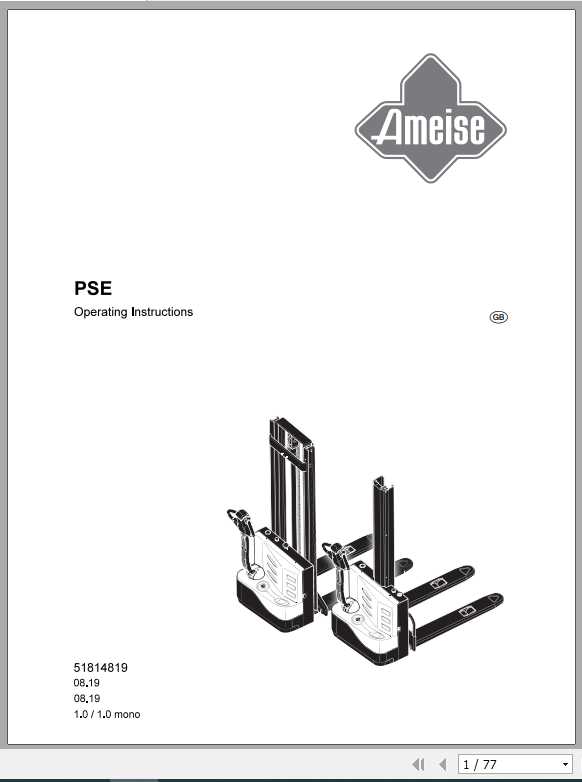 Jungheinrich Forklift ECDD10 070 080 PSE Operating Instructions 1