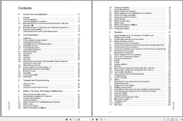 Jungheinrich Forklift ECE 220 225 HP LJ Operating Instructions 2