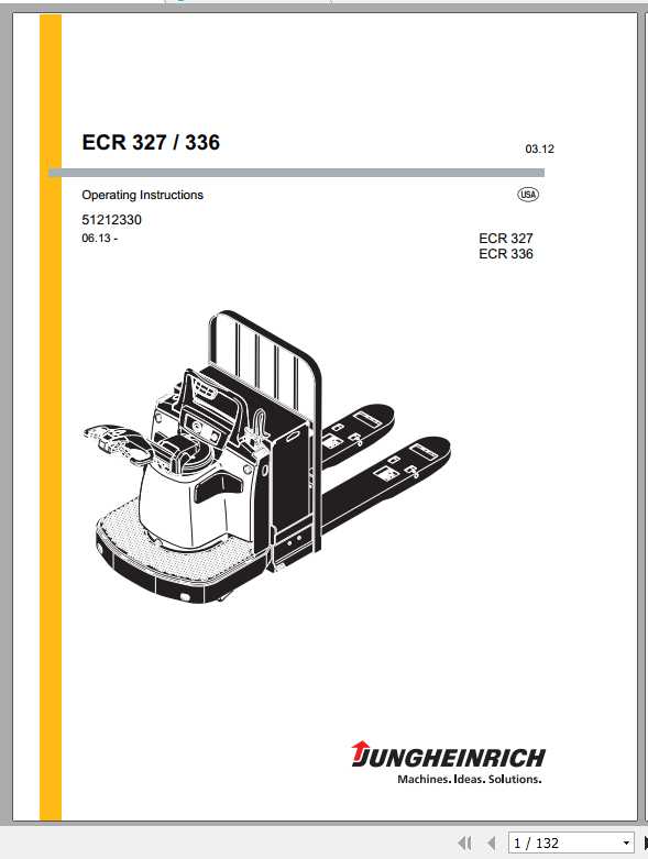 Jungheinrich Forklift ECR 327 336 Operating Instructions 1