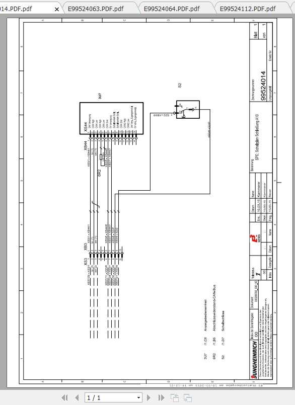 Jungheinrich Forklift EFG 213 320 0716 Electric Hydraulic Schematic 3