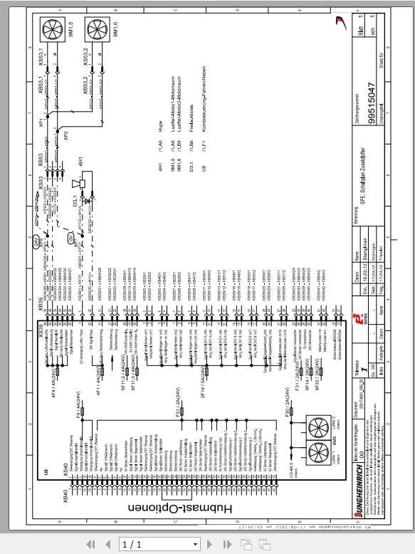 Jungheinrich Forklift EFG 425 S30 Electric Hydraulic Schematic 1