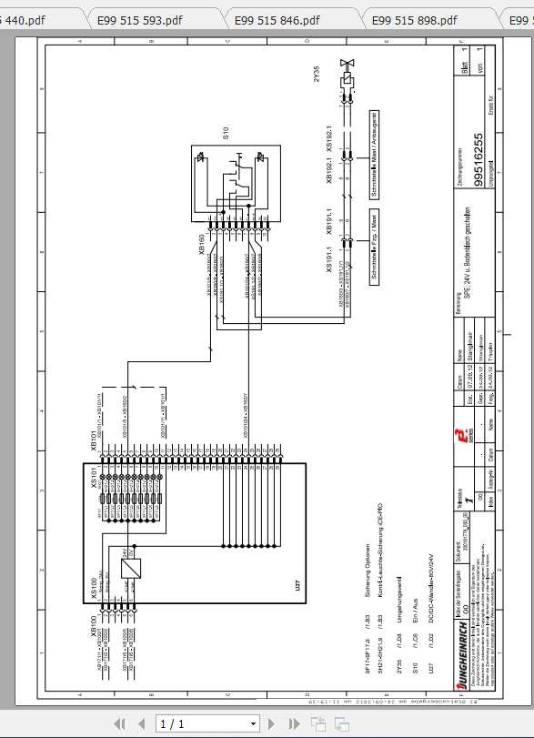Jungheinrich Forklift EFG 535 S50 Electric Hydraulic Schematic 2