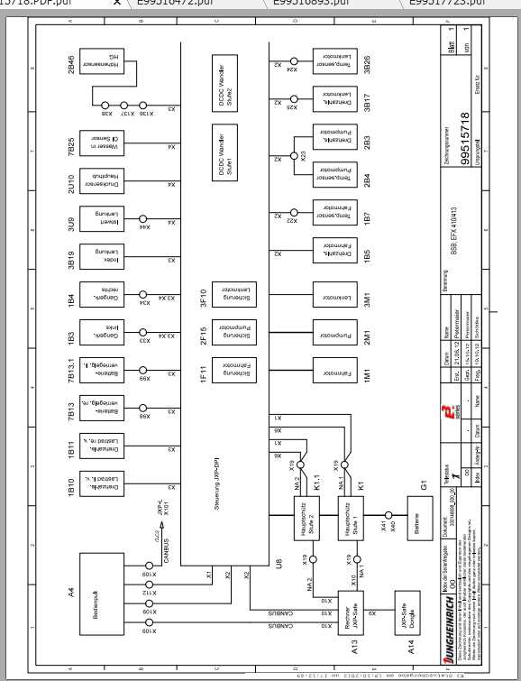 Jungheinrich Forklift EFX 410 0313 Electric Hydraulic Schematic 2