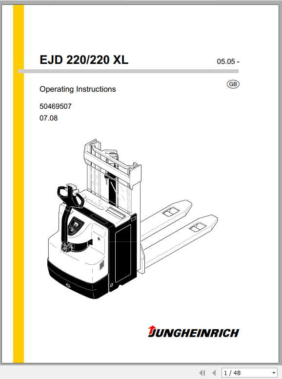 Jungheinrich Forklift EJD 220 222 Operating Instructions 1