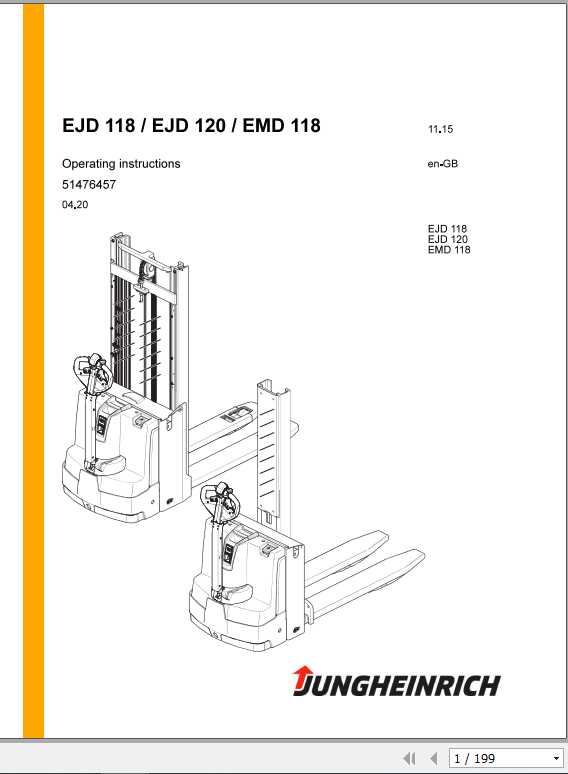 Jungheinrich Forklift EJD EMD 118 EN Operating Instructions 1