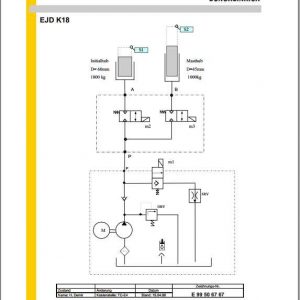 Jungheinrich Forklift EJD K18 0408 Hydraulic Schematic 1