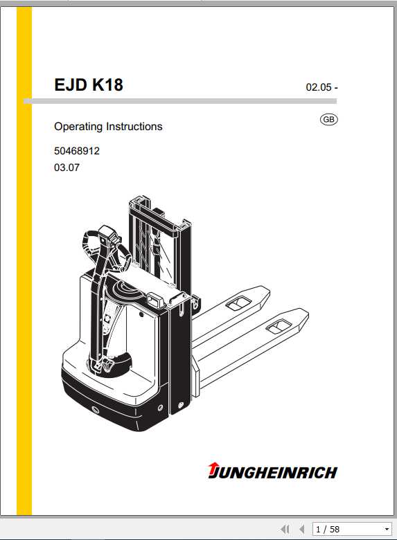 Jungheinrich Forklift EJD K18 Operating Instructions 1