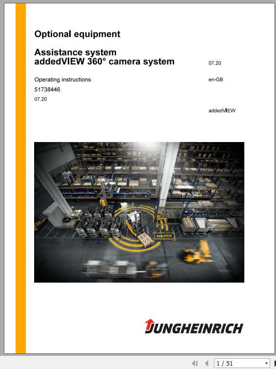 Jungheinrich Forklift addedVIEW 360 Operating Instructions 1