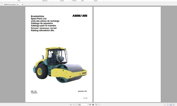 AMMAN Pneumatic Tyred Roller Full PDF Manuals Turkey Languages 3