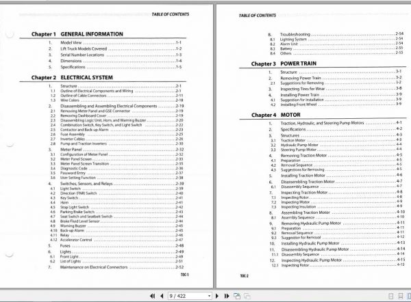 CAT Forklift Truck EC22N2 EC25N2 EC25EN2 EC25LN2 EC30N2 EC30LN2 Service Manual 2