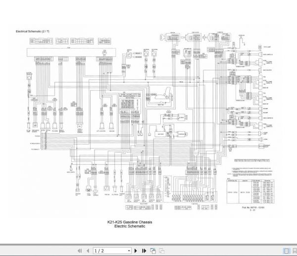 CAT Forklift Truck K21 K25 Chassis Electrical Schematic 1