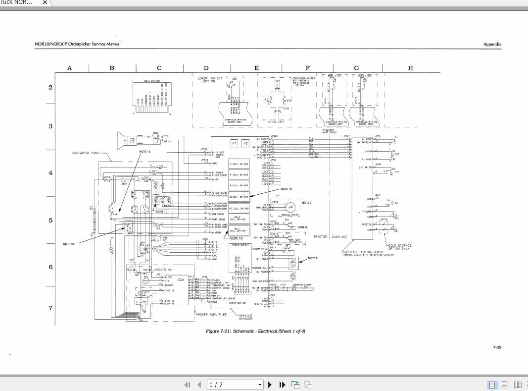 CAT Forklift Truck NOR30P Electrical Schematic 1