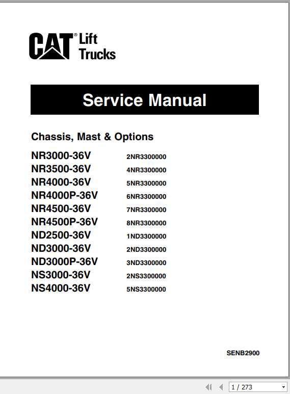 CAT Reach Truck NR Service Manual SENB2900 1