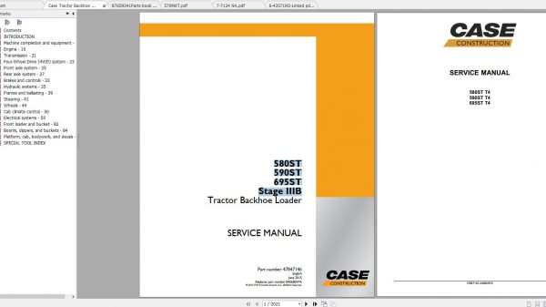 Case Loader Landscaper 570MXT Series 3 Tier 3 Service Manual Parts Catalog 1