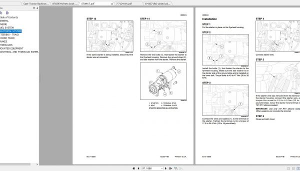 Case Loader Landscaper 570MXT Series 3 Tier 3 Service Manual Parts Catalog 4
