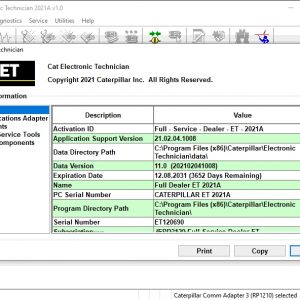 Caterpillar Electronic Technician CAT ET 2021A FPKG License Active 2 1