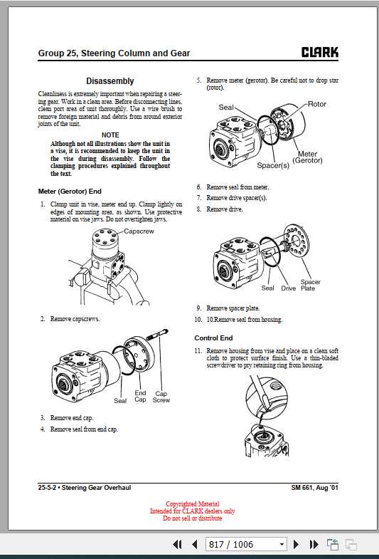 Clark Forklift C15 3335DLG C15 32C LG Service Manuals 3