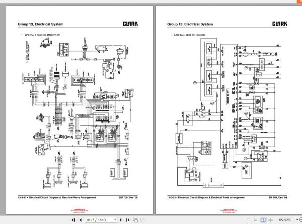 Clark Forklift C15 C20 DLG Service Manuals 3
