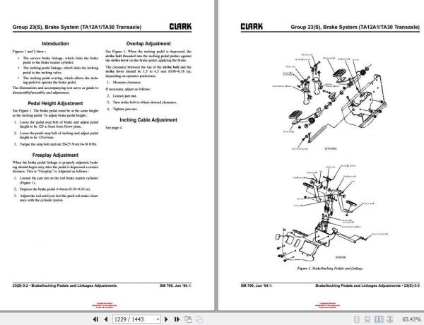 Clark Forklift C15 C20 DLG Service Manuals 4