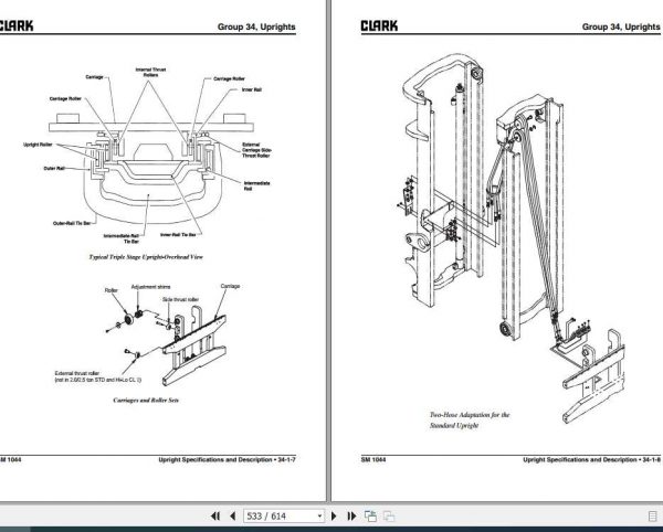 Clark Forklift C20 C35 LG Service Manuals 3