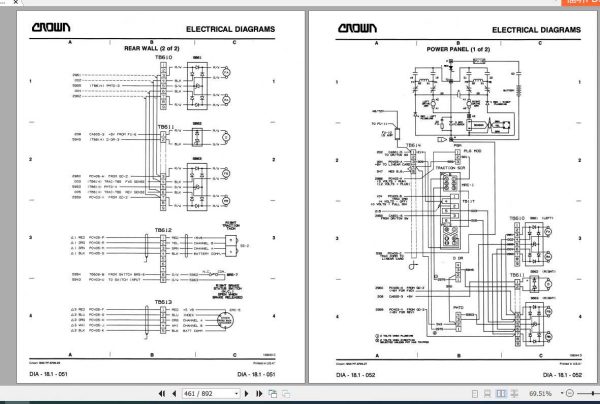Crown Forklift 1.8 TS Cable Service Parts Manual PF8682 00M 3