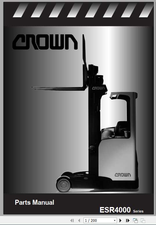 Crown Forklift ESR4000 Series Parts Manual 812674 006 1