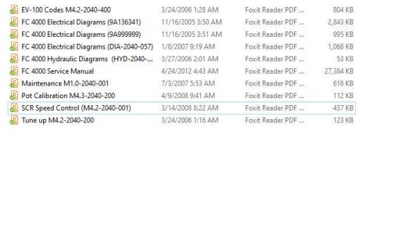 Crown Forklift FC 4000 Electrical Hydraulic Schematic 1
