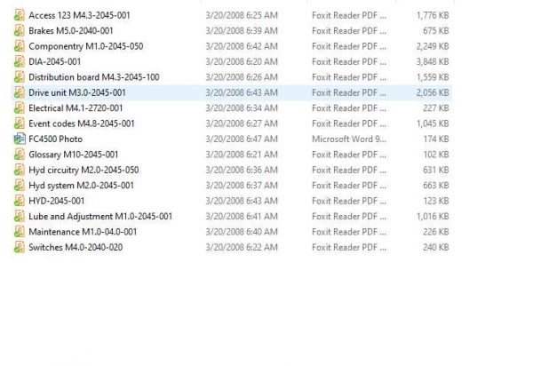 Crown Forklift FC 4500 Electrical Hydraulic Schematic 1