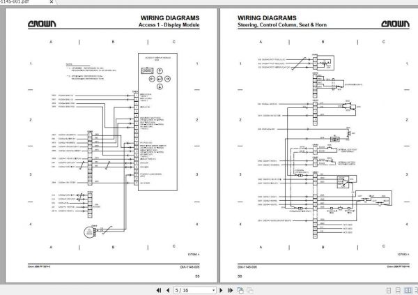Crown Forklift SC 4500 AC Electrical Hydraulic Schematic 3