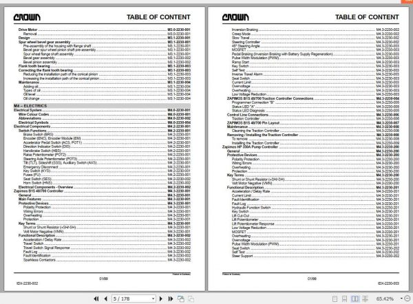 Crown Forklift SC3000 Series Service Manual 2