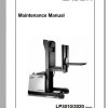 Crown Lift Truck LP3010 3020 Series Maintenance Manual 812521 006 1