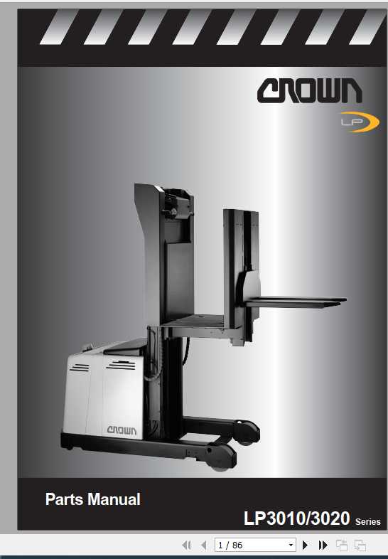 Crown Lift Truck LP3010 3020 Series Parts Manual 812715 006 1