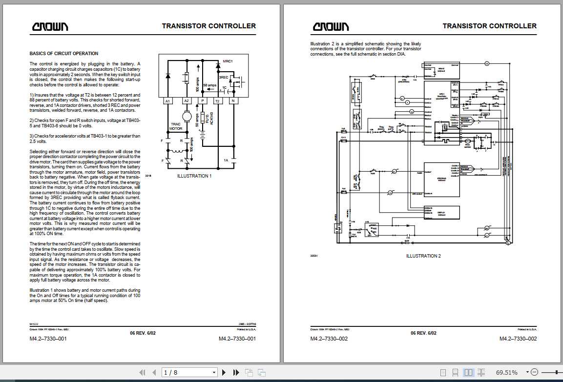 Crown Order Picker SP 3000 Electrical Hydraulic Schematic 1