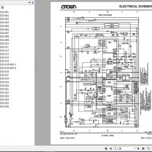 Crown Order Picker SP 3200 Electrical Hydraulic Schematic 1