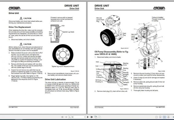 Crown Order Picker SP 3400 4 WHEEL Electrical Hydraulic Schematic 2