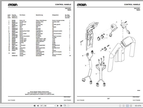 Crown Pallet Truck GPW1000 Series Service Parts Manual 2