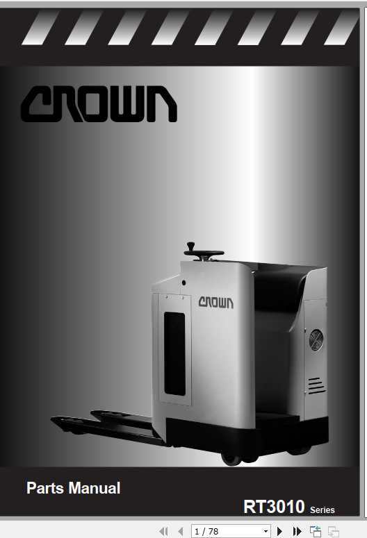 Crown Pallet Truck RT3010 Series Parts Manual 1