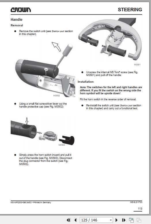 Crown Pallet Truck WP2300 Series Maintenance Manual 812528 006 3