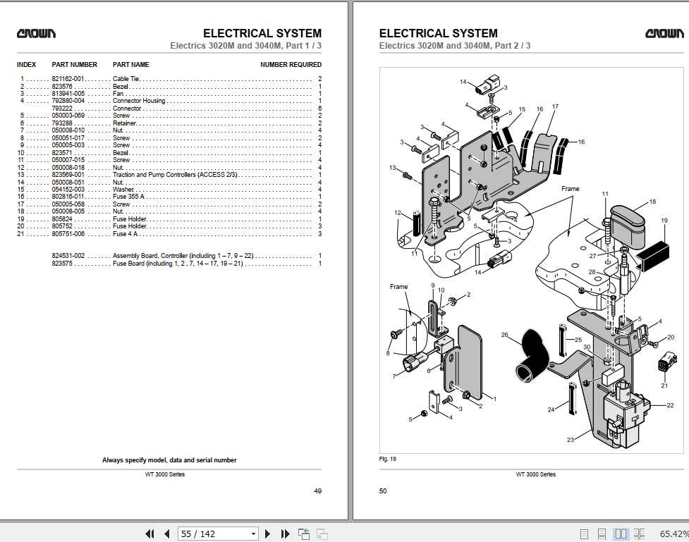 Crown Pallet Truck WT3000 Series Parts Manual_812754006